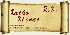 Ratko Klinac vizit kartica